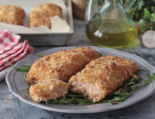 Salmone con i corn flakes 