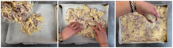 Schiacciata di patate e cipolle