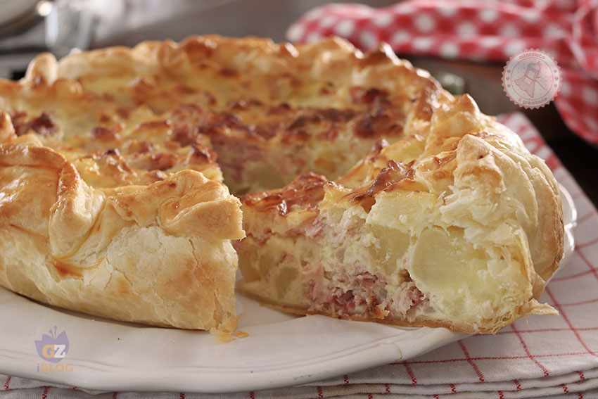 Torta patate prosciutto e formaggio