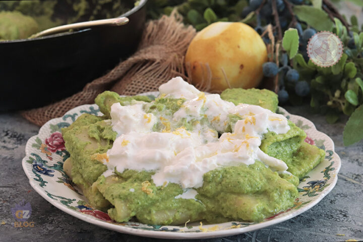 Paccheri zucchine e stracciatella