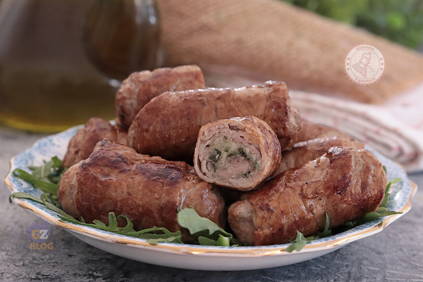 Involtini di carpaccio in padella