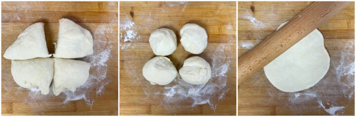 Calzoni in padella prosciutto e formaggio