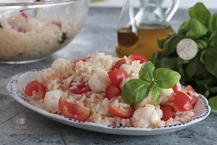 insalata di riso alla caprese
