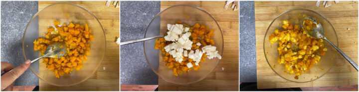 Crostoni zucca e taleggio