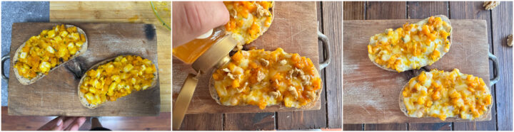 Crostoni zucca e taleggio