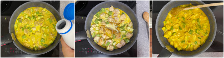 Pollo e zucchine al curry