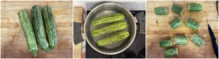Zucchine alla ricotta in piedi