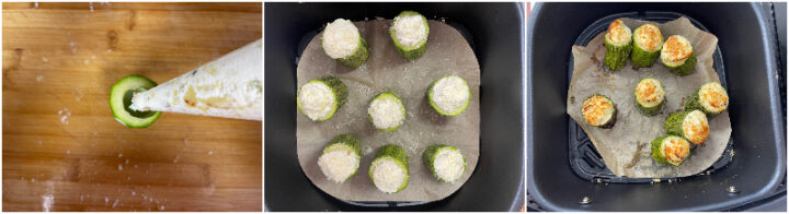 Zucchine alla ricotta in piedi