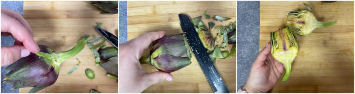 Come pulire i carciofi