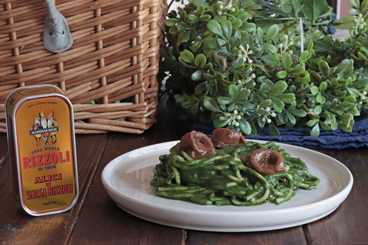 PASTA CREMA DI SPINACI E ALICI