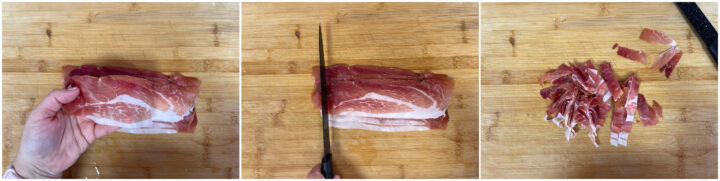 Pasta alla crema di parmigiano e speck