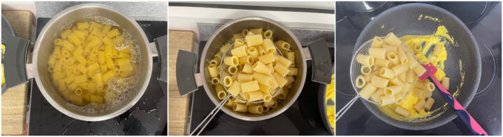 Pasta con ricotta zafferano e zucchine