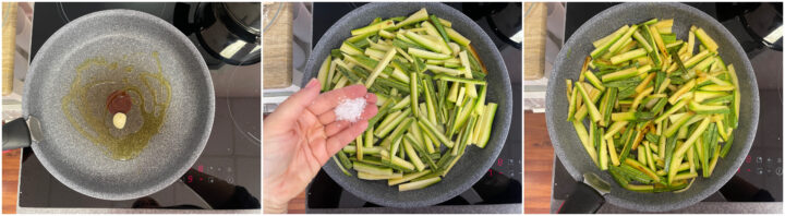 Pasta con gamberi e zucchine