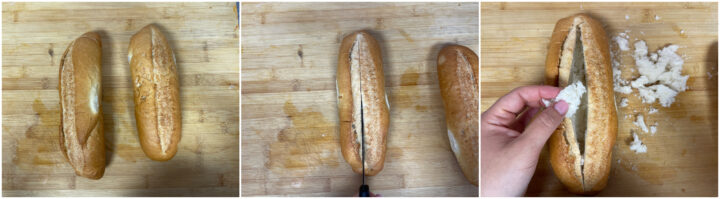 Baguette farcita con verdure