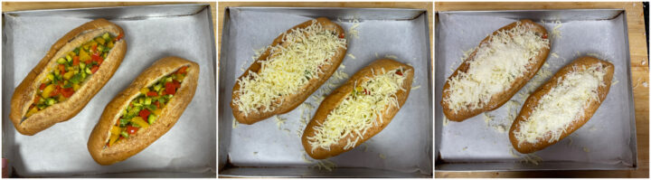 Baguette farcita con verdure