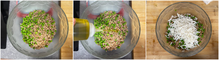 Insalata di farro piselli e ricotta salata