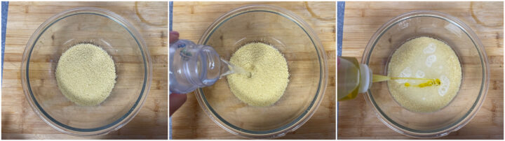 Cous cous tonno piselli e basilico ricetta