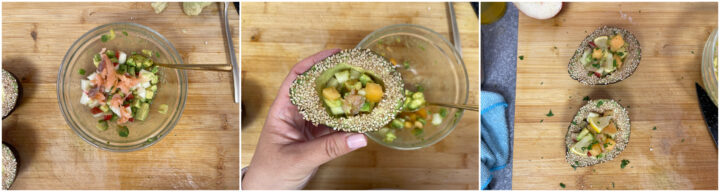 Avocado ripieno freddo ricetta