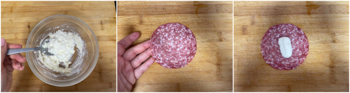 Barchette di salame fredde ricetta