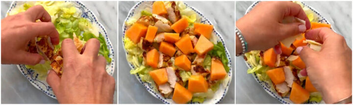 Insalata di melone pollo marinato ricetta