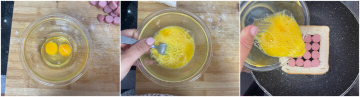 Toast farcito uova e würstel ricetta