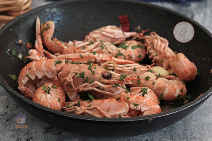 Scampi in padella ricetta