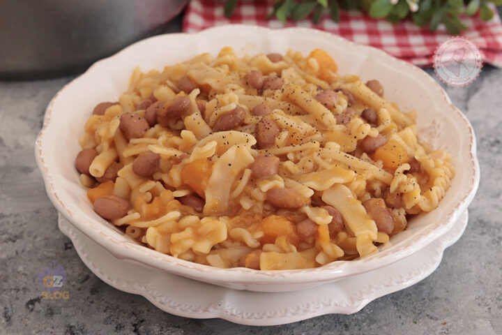 Pasta zucca e fagioli ricetta
