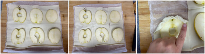 Sfogliatine mele gorgonzola e noci ricetta