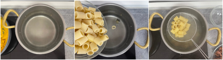 Pasta con crema di zucca e pancetta ricetta