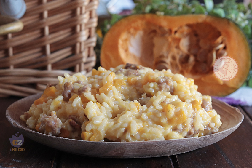 Risotto zucca e salsiccia ricetta