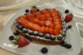 Crostata multicereali, frutta e crema al limone in friggitrice ad aria