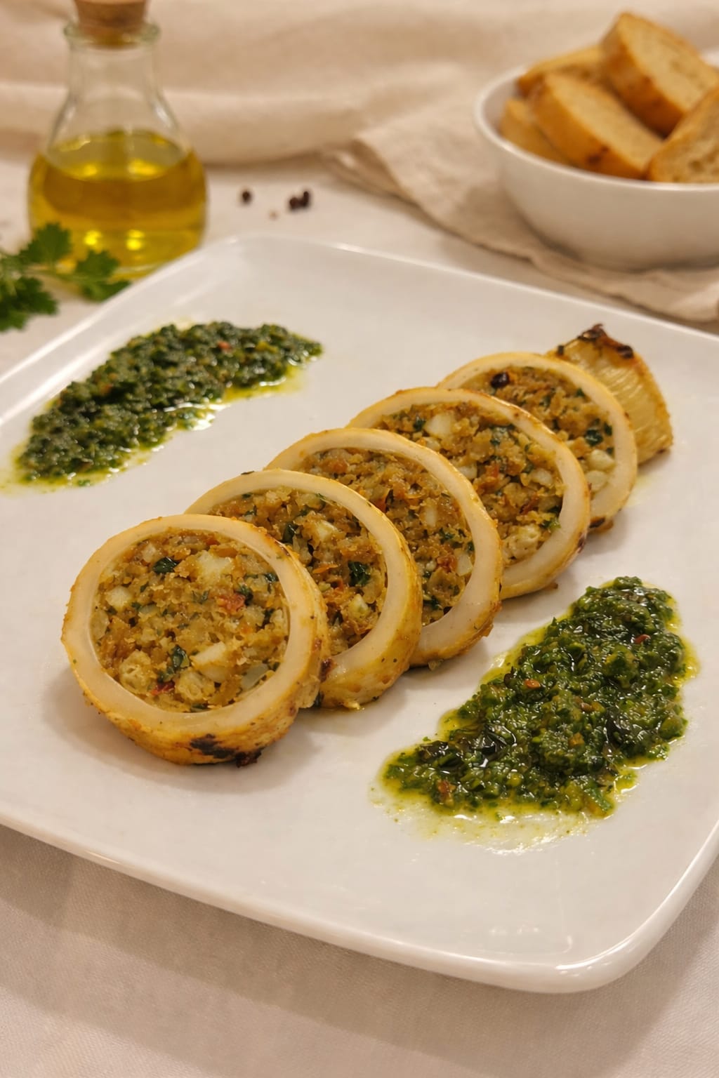 Calamaro ripieno in Friggitrice ad Aria