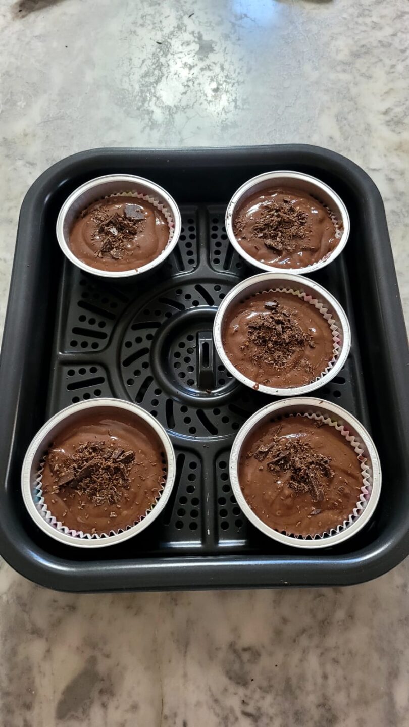 Muffin al Cacao e Cioccolato in friggitrice ad aria