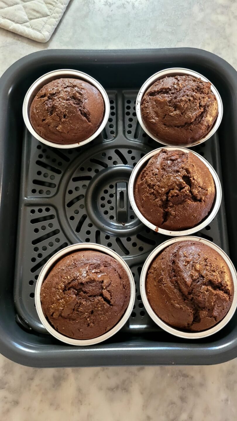 Muffin al Cacao e Cioccolato in friggitrice ad aria