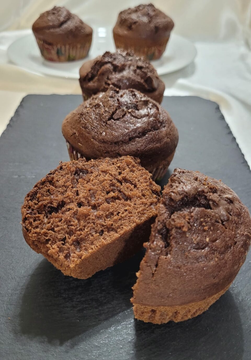 Muffin al Cacao e Cioccolato in friggitrice ad aria