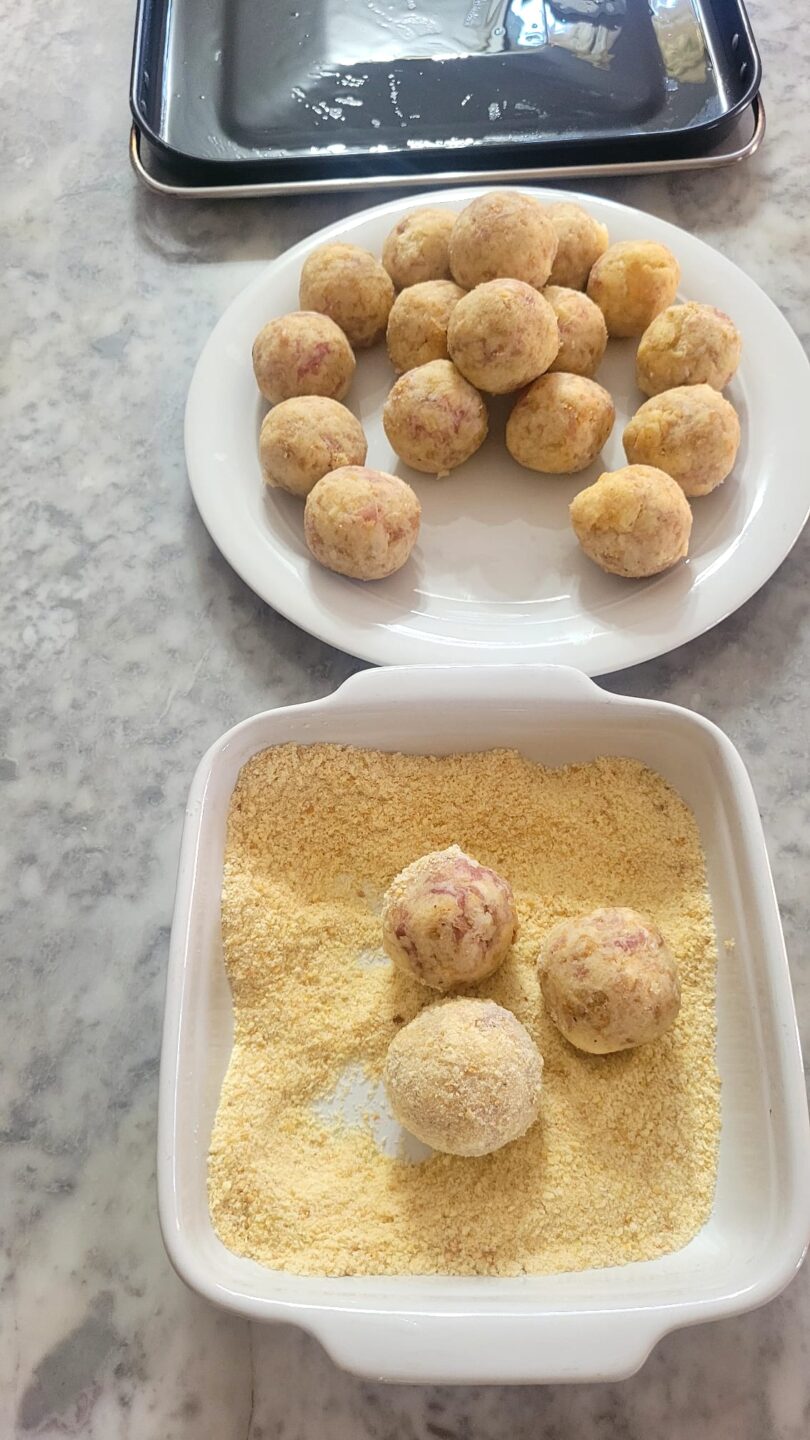 Polpette di pane con speck in Friggitrice ad Aria