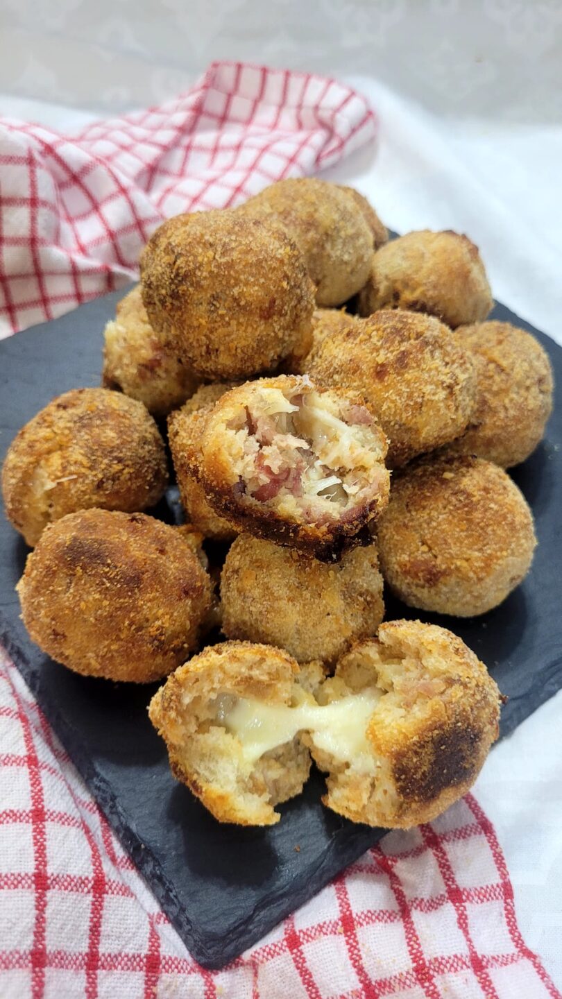 Polpette di pane con speck in Friggitrice ad Aria