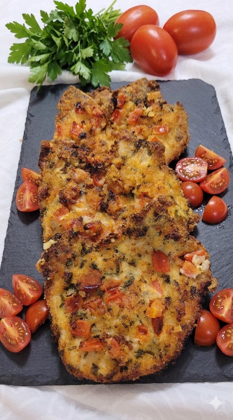 Cotolette impanate al pomodoro in Friggitrice ad aria