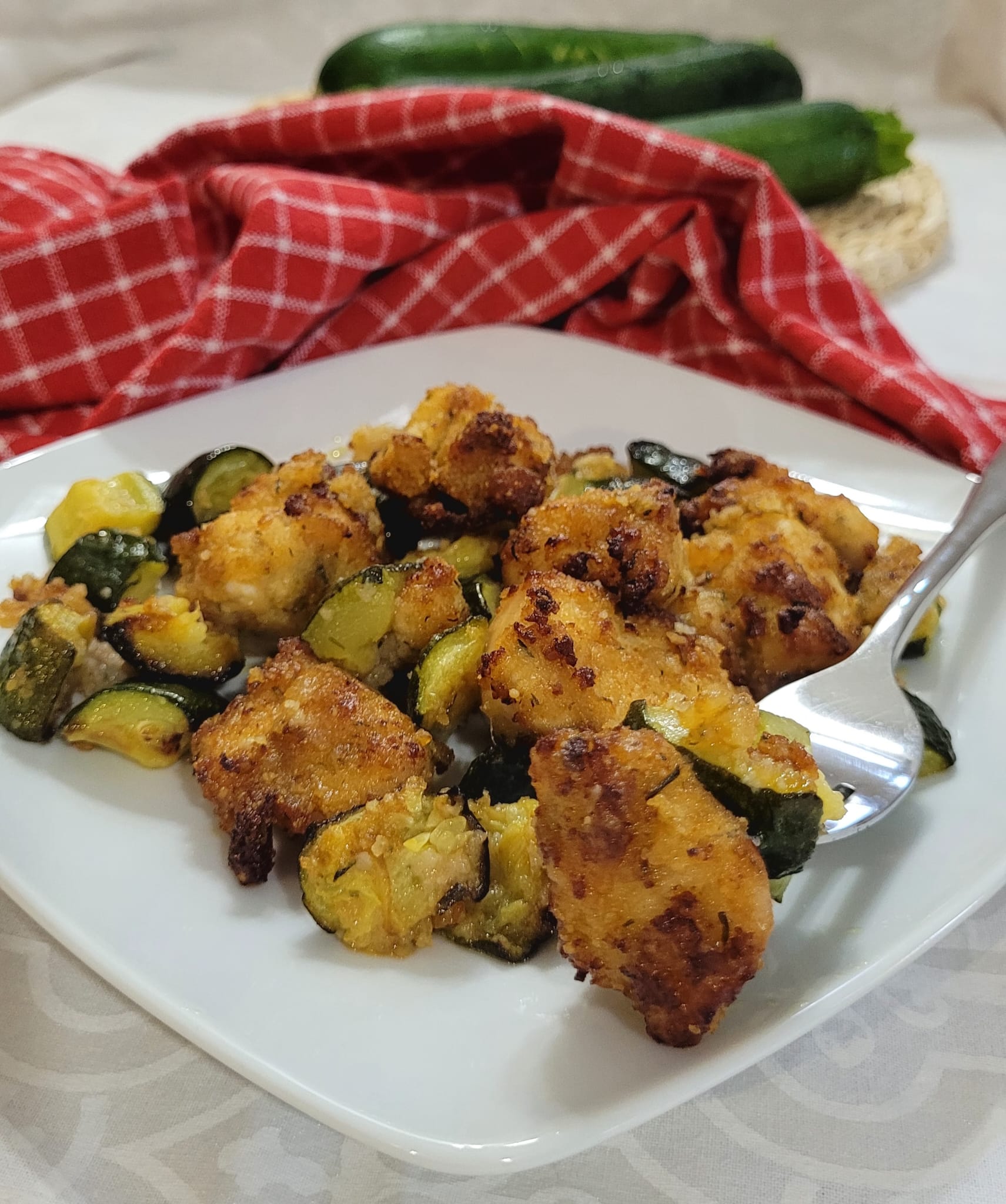 Bocconcini di Pollo e Zucchine in Friggitrice ad aria