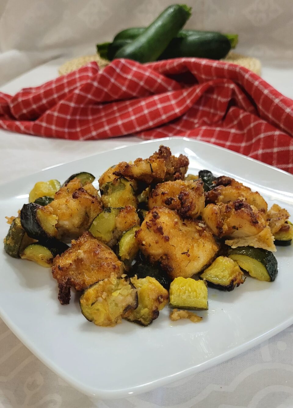 Bocconcini di Pollo e Zucchine in Friggitrice ad aria
