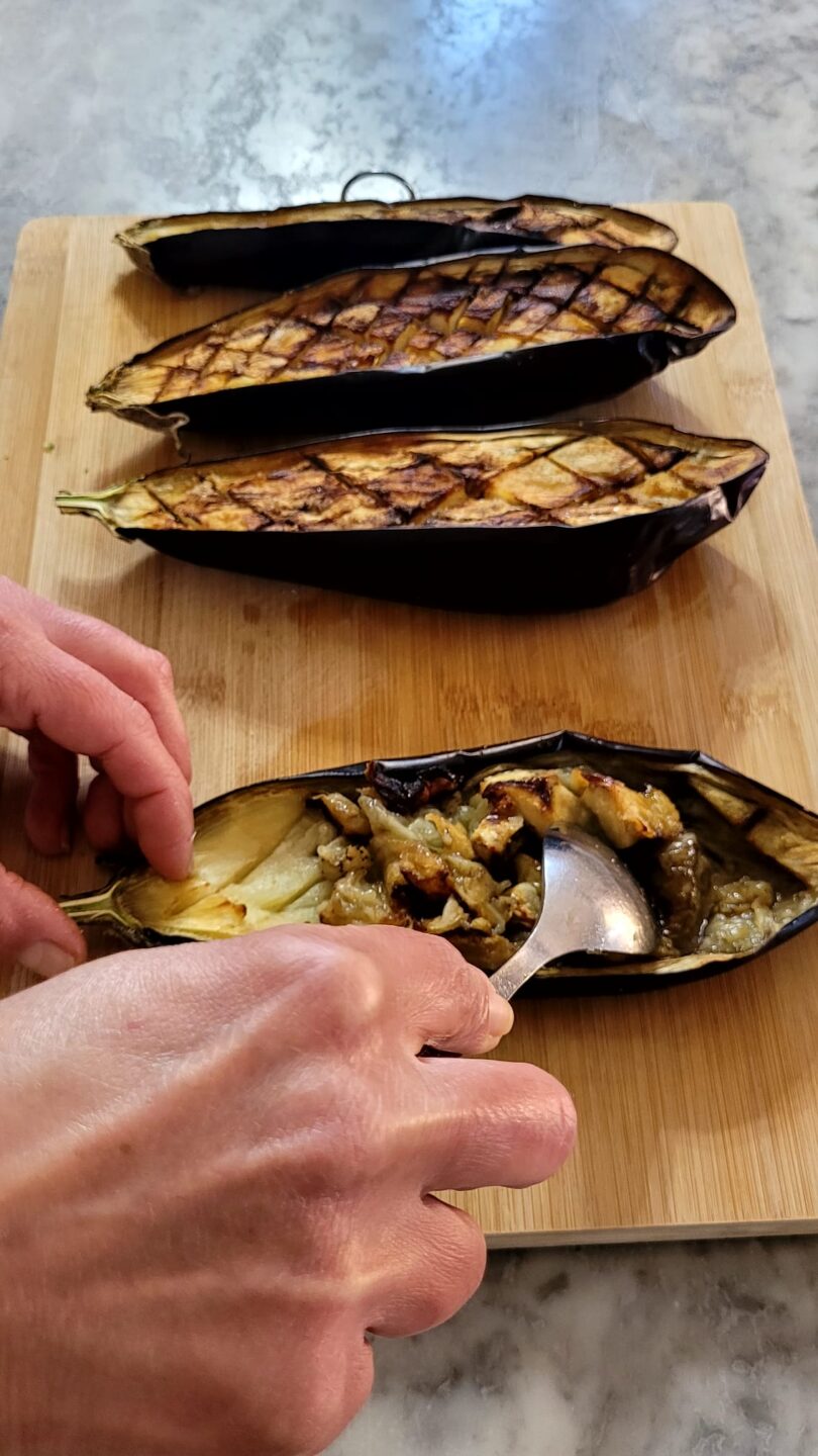 Barchette di melanzane in friggitrice ad aria