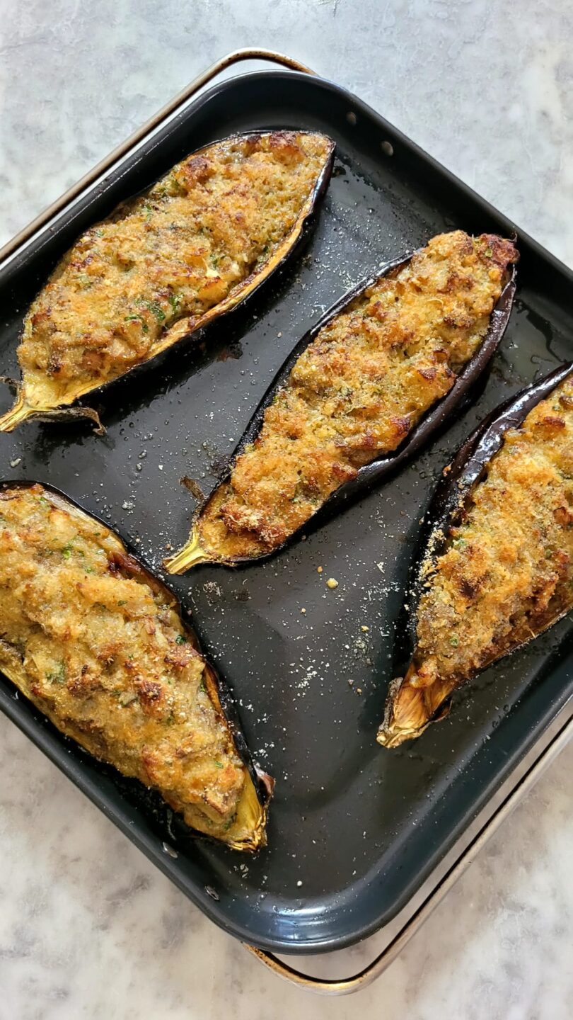 Barchette di melanzane in friggitrice ad aria