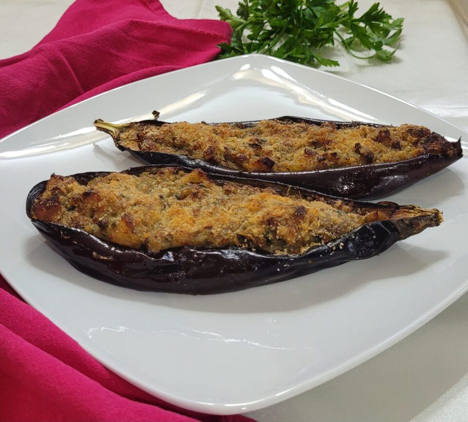 Barchette di melanzane in friggitrice ad aria