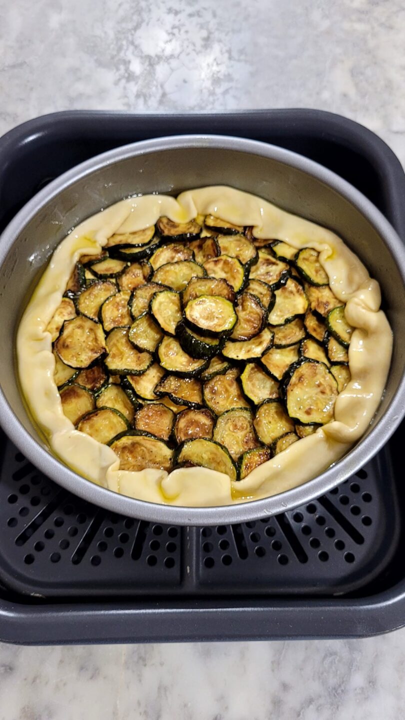 Torta Zucchine e Ricotta allo Zafferano in Friggitrice ad Aria