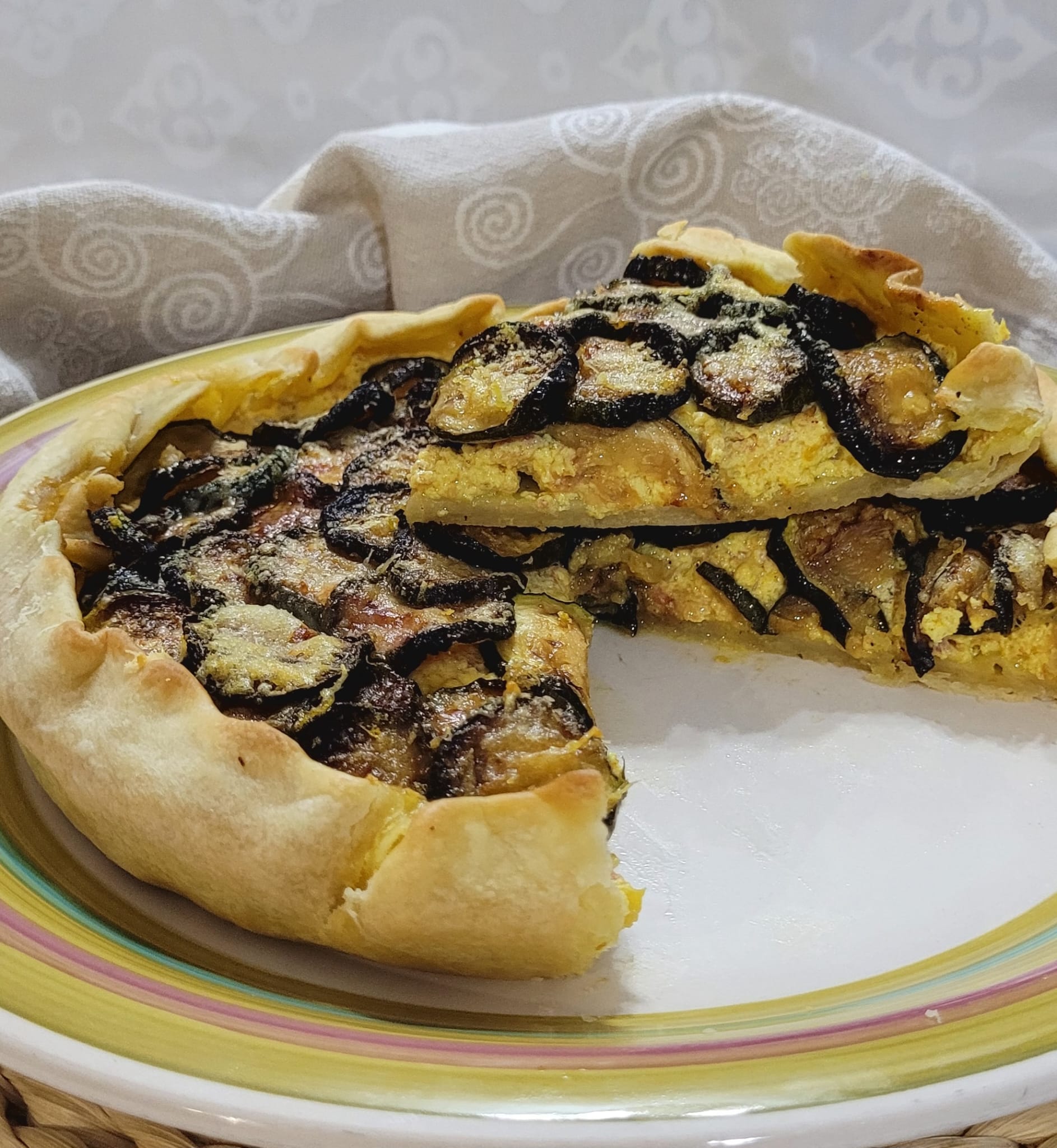 Torta Zucchine e Ricotta allo Zafferano in Friggitrice ad Aria