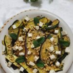 Zucchine e melanzane in friggitrice ad aria con vinaigrette al limone