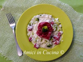 Risotto broccoli e bresaola
