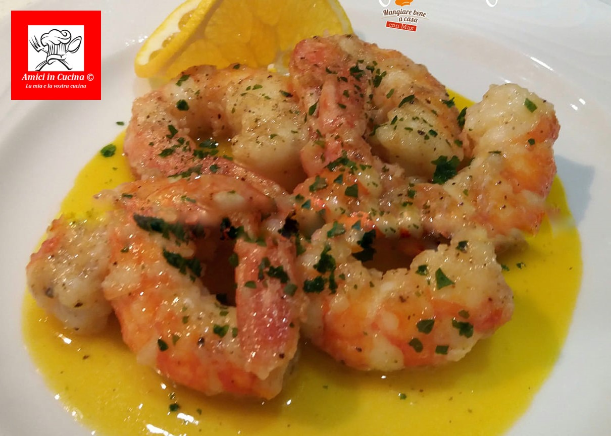 Mazzancolle con riduzione di salsa di Agrumi Amici in cucina