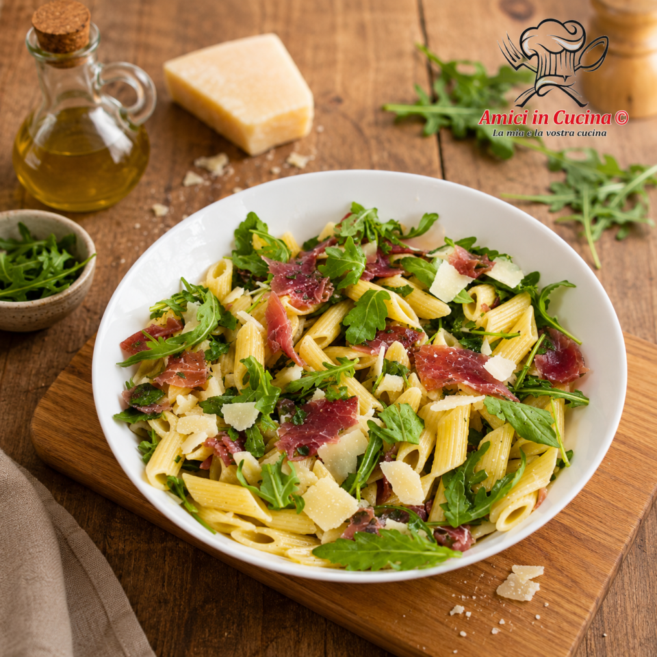 Pasta fredda con bresaola, rucola e pomodorini