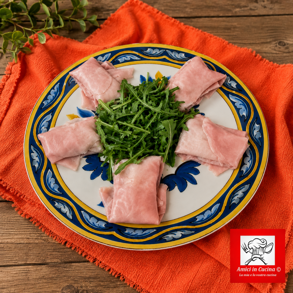 Involtini di prosciutto cotto ripieni di tonno, ricotta e burro di arachidi